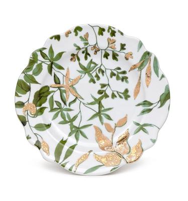 Cina Piatti piatti di porcellana utensili da tavola d'autunno set regalo boutique vendita calda nuovo design piatto ceramico reale piatto rotondo sicurezza alimentare in vendita