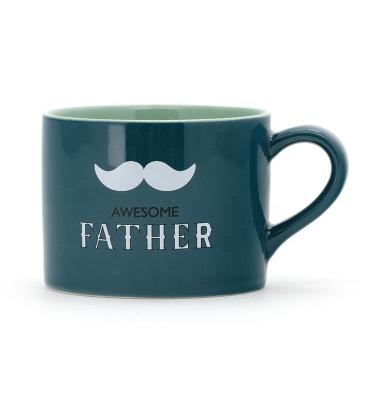 China Creative Ceramic Coffee Mug 10 Oz Stoneware Mug Customized For Dad for sale