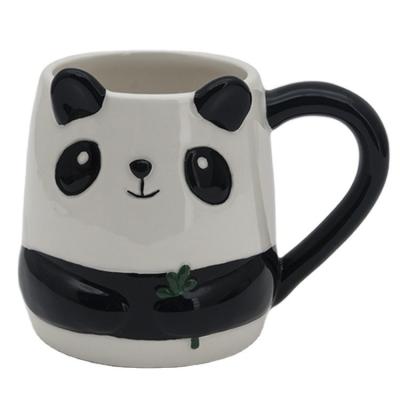 China Mayorista personalizado hecho a mano animal lindo 3d tazas de bebida té café cerámica copa regalo en venta