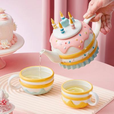 Китай Ceramic Teapots Set For Daily Use With Safety Design As Bithday Gift Decoration продается