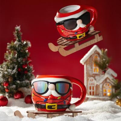 China Vibrant keramische theekop met gepersonaliseerde koffiekoppen Kerst Keramische kleurenveranderende mok Te koop