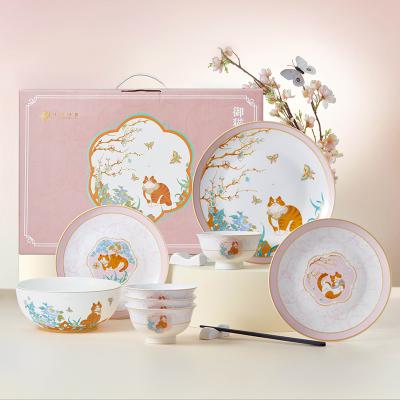 China Salad Plate Included All-Season Ceramic Dinnerware Sets For Bulk Purchase for sale