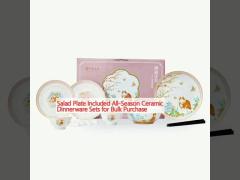 Salad Plate Included All-Season Ceramic Dinnerware Sets for Bulk Purchase