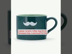 Creative Ceramic Coffee Mug 10 Oz Stoneware Mug Customized For Dad