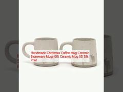Handmade Christmas Coffee Mug Ceramic Stoneware Mugs Gift Ceramic Mug 3D Silk Print