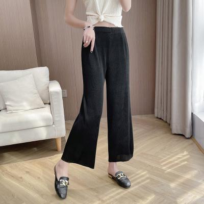 China 2023 QUICK DRY spring and summer pleated white trousers of the new loose straight leg women's casual pants for women for sale