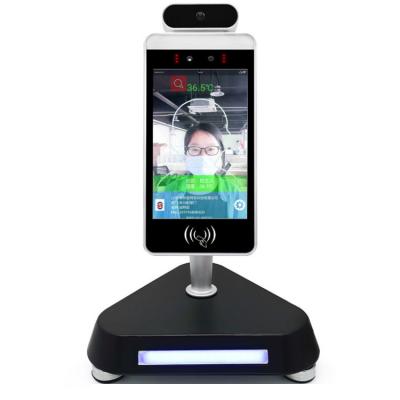 China Built-in Camera 8 Inch Face Recognition Temperature Measurement Face Camera Smart Access System With Desktop Stand for sale