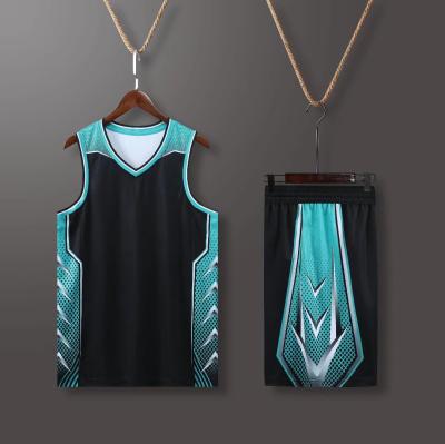 China Men's Breathable Basketball Tank Tops Customizable Sports Team Name Logo Printed Uniforms Quick Dry Training Tracksuits for sale