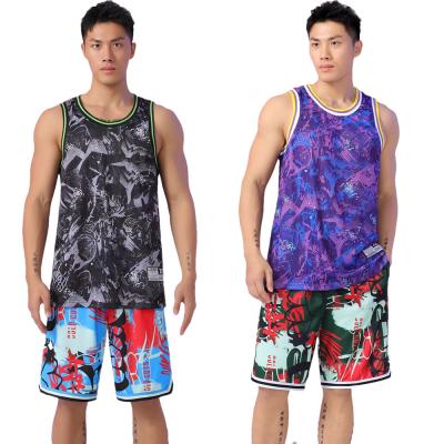 China Breathable Workout Sports Mesh Tops Tank Tops Basketball Mens Gym Active Fitness Shirts For Male for sale