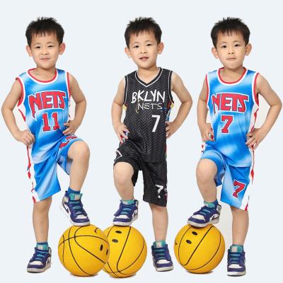 China Kids Nets Antibacterial Basketball Sets Fashion Kids All Stars Basketball Tank Top and Shorts Clothes Boys Girls Utah Basketball Vest Suits for sale