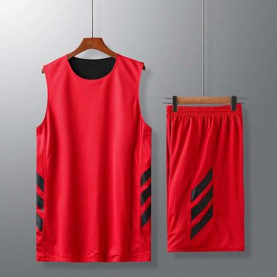 China Wholesale 2020 Latest Style Breathable Reversible New Design Unique Customized Basketball Tank Top Set For Men for sale