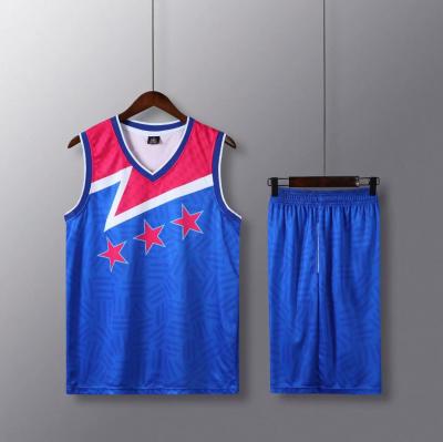 China New Style Breathable Wholesale Basketball Apparel Custom Made Tank Top And Shorts Mask Famous Player Basketball Uniforms for sale