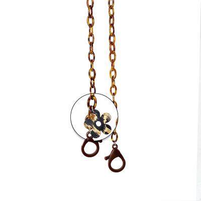 China Fashoin Strap Amber Cartoon Ties Neck Face-mask Hanging Hollow Acrylic Chain for sale