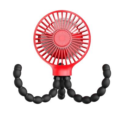 China Multi-Use Place and New Situation Desk Octopus Charging Portable Baby Carriage Handheld Bed LED Desk Fans USB Wireless Portable Fan for sale