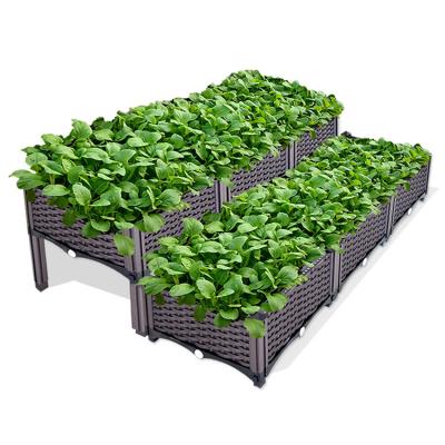 China Garden Work Plant Supply Discount Price Garden Beds w/ Brackets Raised Garden Bed Kit Patio Flower Plant Box Vegetable Planting for sale