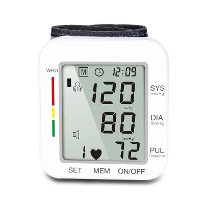 China Wholesale Price Plastic Accurate Digital Wrist Blood Pressure Monitor Electronic Portable Sphygmomanometer for sale