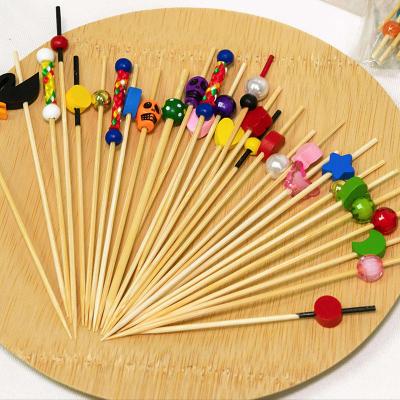 China Nature Easily Cleaned Bamboo And Fancy Wooden Cocktail Toothpick Party Toothpick Picker for sale