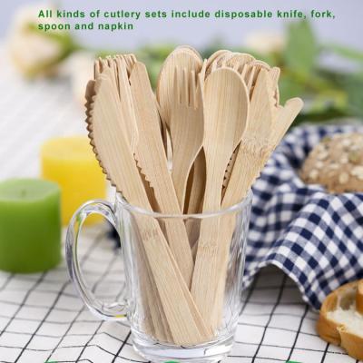 China High quality eco-friendly disposable bamboo cutlery easily cleaned 170mm for sale