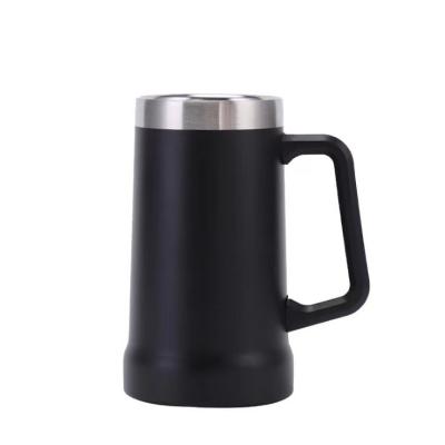 China 24OZ PORTABLE Custom Handshake Beer Mugs Logo Double Wall Thermos Vacuum Fasks for sale