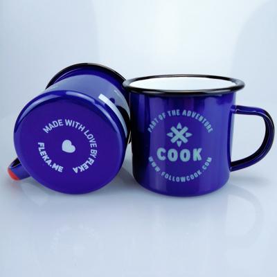 China Factory Sustainable Sale Cheap Decal Printed Custom Logo Enamel Mug for sale