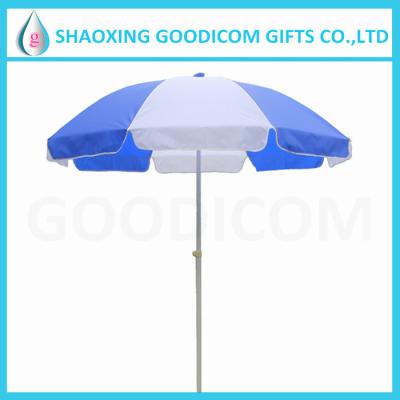 China Sun Resistant Two Color Beach Umbrella Folding Beach Umbrella for sale