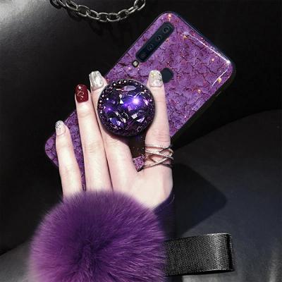 China Anti-fall Diamond Ring Holder Epoxy Phone Case For Samsung Galaxy J2 J4 Prime J5 J6 J7 J8 S20fe A21s A32 4g for sale