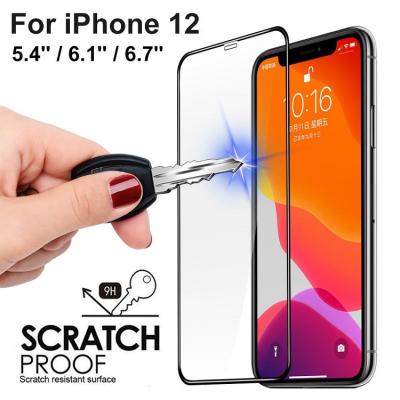 China Anti Oil 9d Tempered Glass Full Coverage Screen Protector For Iphone 12 12 pro 12 max for sale