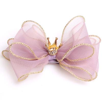 China Sweet Children's Mickey Crown Shell Rabbit Butterfly Hairpin Glitter Clever Children's Bow Hairpin for sale