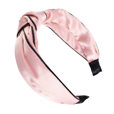 China Fashion Satin Hair Accessories Wholesale Women Simple Headband Hairband Weave Headband For Women Girls for sale