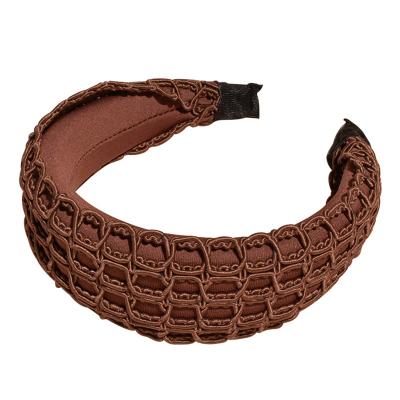 China Fashion Knit Wholesale Cute Comfortable Womens Knitted Headband Braided Headband Fashion Hair Decoration for sale