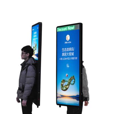 China Whole Sale Advertising LED Billboard Backpack Billboard Backpack Moving Light Box Rectangle for sale