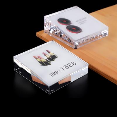 China For E-Liquid Jewelry High End Price Tag Acrylic Table Card Display for sale