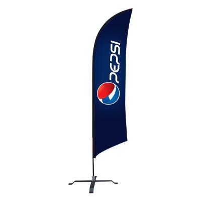 China Easy To Carry Hot Sale Custom Custom Logo Outdoor Promotional Advertising Flags Beach Feather Flag With Fiberglass Flagpole for sale