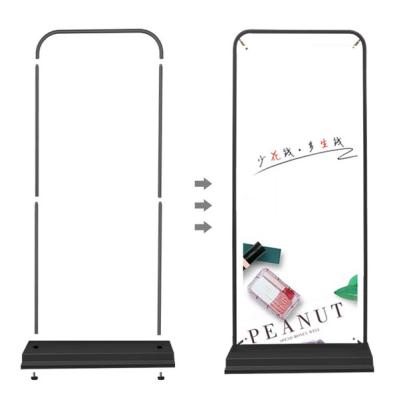 China Durable Aluminum Alloy Iron Display Stand Frame For Poster Background Stand Advertising Rack Stand for sale