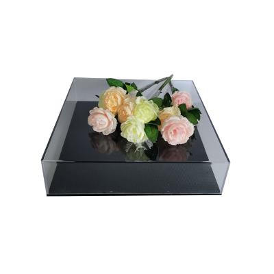 China Recyclable High Quality Luxury Acrylic Rose Flower Display Box Box for sale