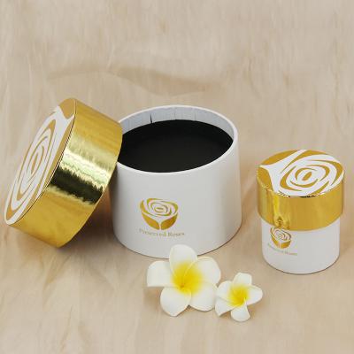 China Recyclable Luxury Custom Eco-Friendly Recyclable Packaging Box Paper Packaging Tube Round Paper Flower Gift Box for sale