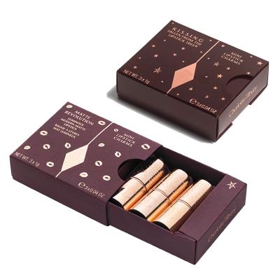 China Recycled Materials Luxury Empty Lip Gloss Tube Packaging Set Boxes Cosmetics Custom Logo Magnetic Lip Gloss Tubes Lip Gloss Package Box And Box for sale