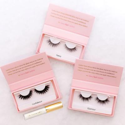 China Handmade Luxury Design Shaped Empty Magnetic Wick Box With Transparent Window Pink Lashes Packaging Case Private Label Eyelash Box for sale