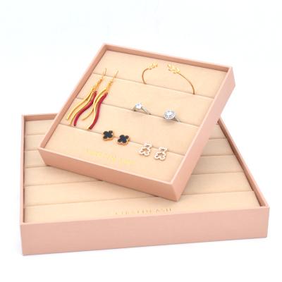 China Recyclable Flannel Lining Jewelry Rack Display Set Custom Card Stands Earrings Jewelry Display Holder Necklace Rack Jewelry Display Dish for sale