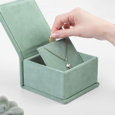 China Newest Jewelry Bracelet Gift Earrings Velvet Packaging Box Ring Watch Velvet Packaging Jewelry Box Luxury Custom Necklace Box for sale