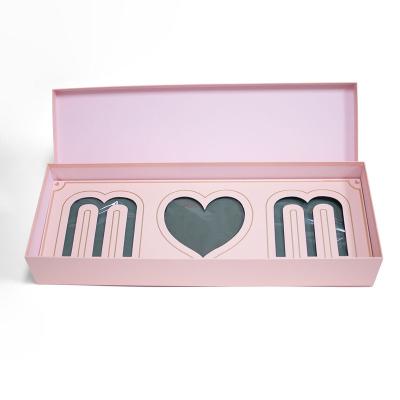 China Recycled Materials Love Mum Rectangular Flower Box With Liners And Foams Mother's Day Gift for sale