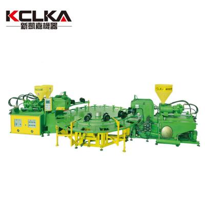 China KCLKA ​​EVA Double Color Three Color Unique Automatic Injection Molding Machine EVA Rotary Semi Soles Making Machine en venta