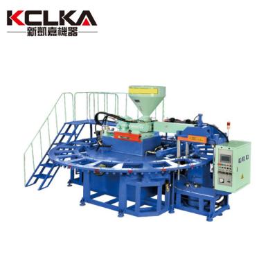 中国 Automatic Rotary Sandals KCLKA ​​Crystal Single Color Slippers Sandals PVC Blowing Sole Injection Molding Machine 販売のため