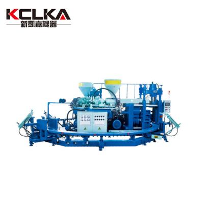 China Rejects Double Color PVC Rain Boot Plastic Injection Molding Machine Air Blowing Shoe Making Machine Martin Boot Machine Te koop