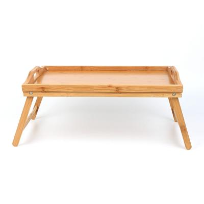 China Sustainable Lazy Multifunctional Bamboo Folding Table Tray for sale