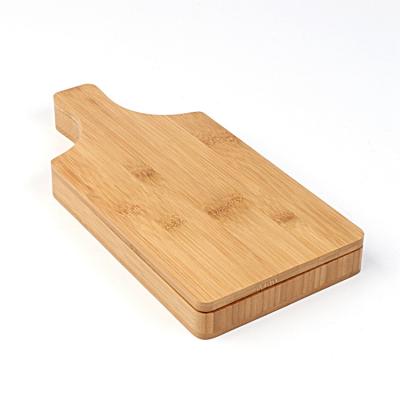 China High Quality Stocked Rotate Cutting Plates Natural Bamboo Cheese Board Set With Handle for sale