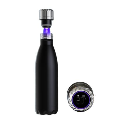 China 2021 Sustainable Wholesale Custom Amazon 500ML Double Wall Self Cleaning Vacuum Stainless Steel Thermal Intelligent UV Water Bottle for sale