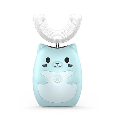 China Induction Charging Cartoon Vibration Silicone Ipx7 Rechargeable Waterproof Sonic Electric Tooth Brush For Children 2020 for sale