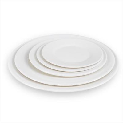 China China Supplier Melamine Dish Viable Custom Plastic Flatware Plate 10inch White Melamine Dish Sets for sale