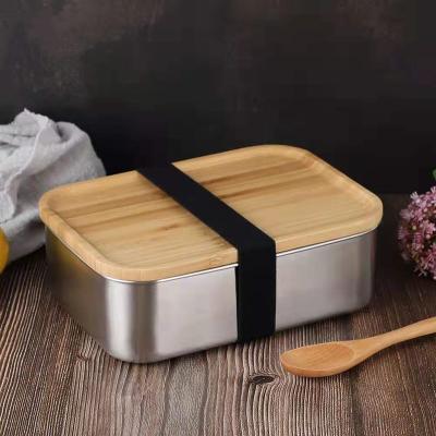 China Wholesale Freshness Preservation 304 Stainless Steel Food Grade Metal Food Compartment Container Lunch Box for sale